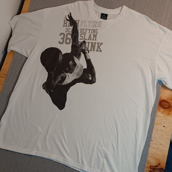 Nike Air Jordan Vintage Flight Tee Mens XXL Vtg White 360 Slam Dunk Basketball - Picture 3 of 10